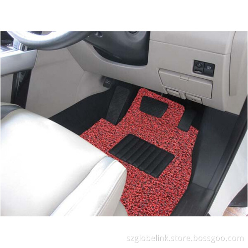 Durable PVC Coil Car Carpet /Mats -Red/Black
